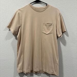 J.Crew men's tan short sleeve picket see Size M